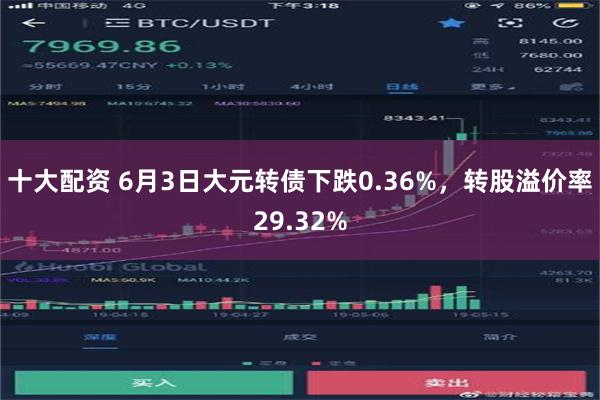 十大配资 6月3日大元转债下跌0.36%，转股溢价率29.32%