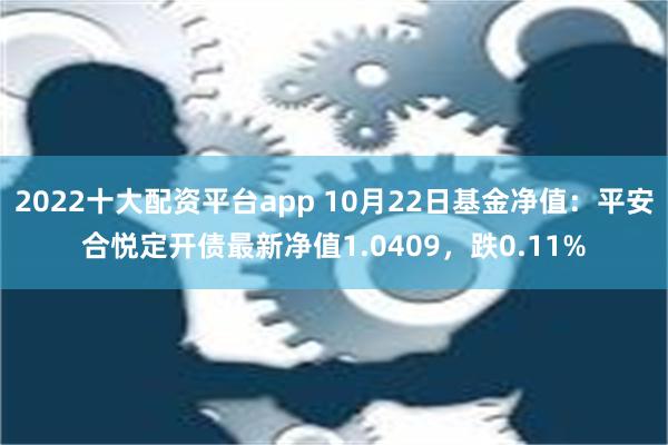 2022十大配资平台app 10月22日基金净值：平安合悦定开债最新净值1.0409，跌0.11%