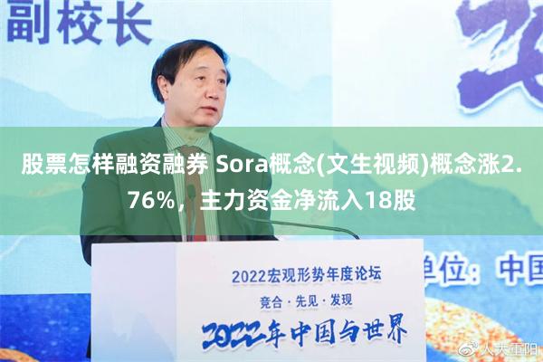 股票怎样融资融券 Sora概念(文生视频)概念涨2.76%，主力资金净流入18股