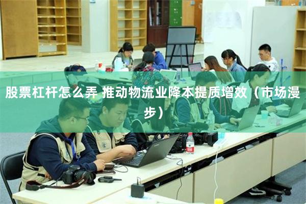 股票杠杆怎么弄 推动物流业降本提质增效（市场漫步）