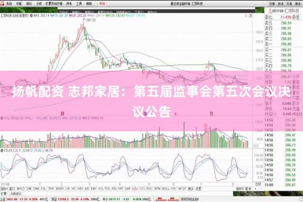 扬帆配资 志邦家居：第五届监事会第五次会议决议公告